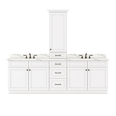 102″ Vanity Combination With Tower + Drawer (102″-105″ W/Filler)