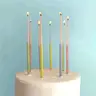 Single Glitter Beeswax Candles - Festive & Natural