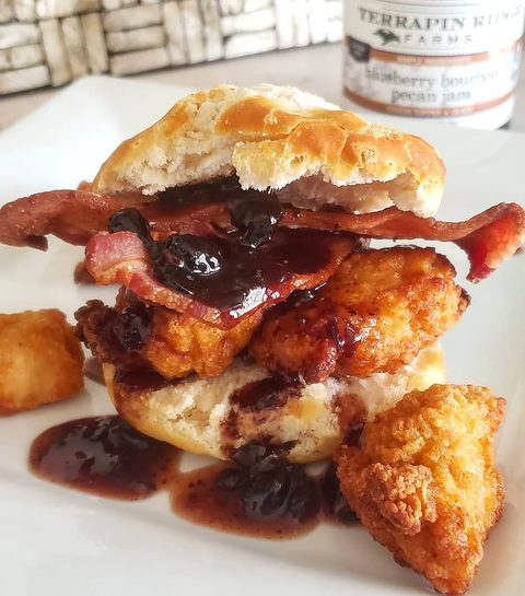 Blueberry Bourbon Pecan Jam 5 oz | Picture Perfect Kitchen Designs