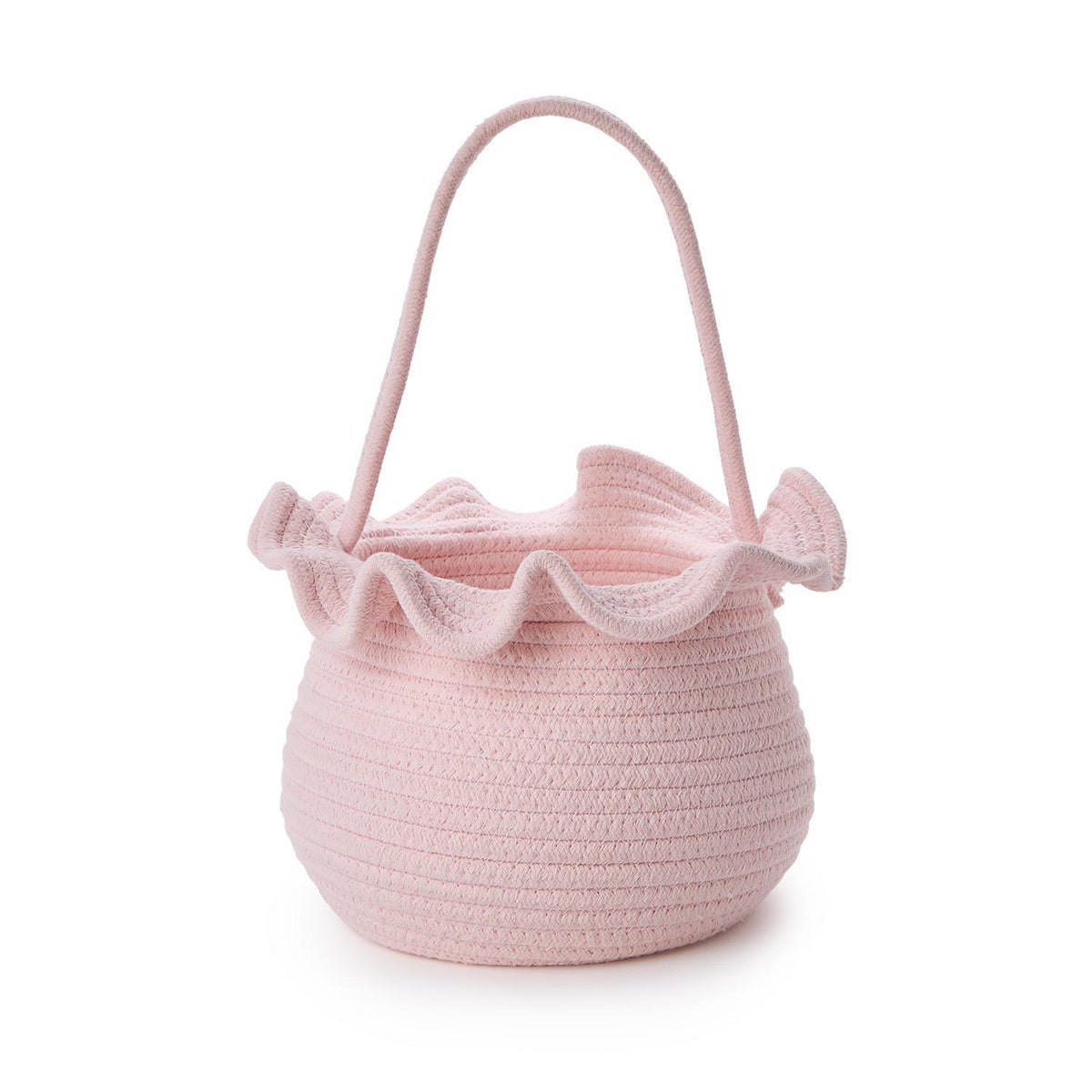 Ruffles Cotton Rope Basket with Handle – Picture Perfect Kitchen Home