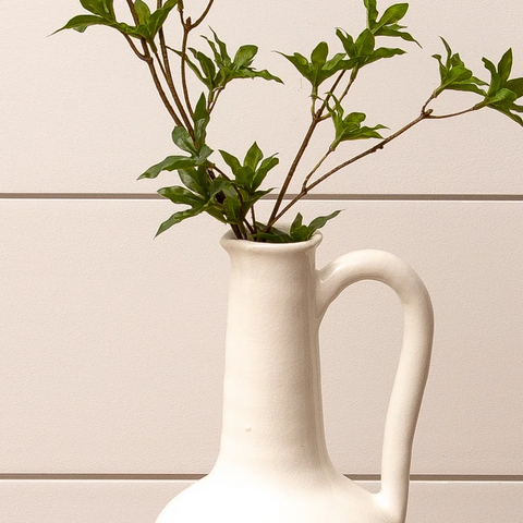 White Long Neck Pitcher | Elegant & Practical