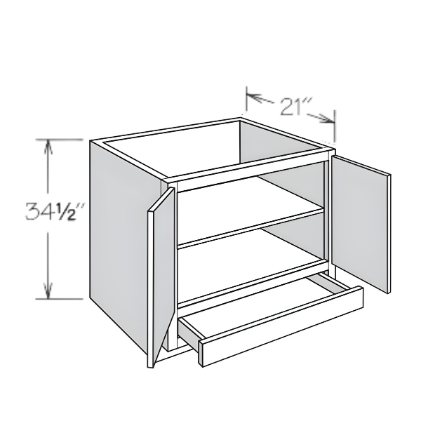27" Vanity Inverted Sink Base - B27 Butt IF (RD21)