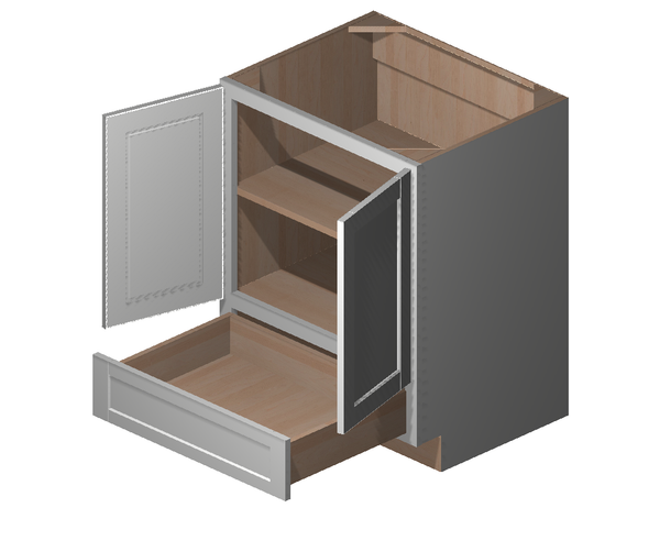 27" Vanity Inverted Sink Base - B27 Butt IF (RD21)