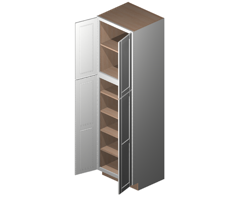 24″ Vanity Linen Closet – Adjustable Shelves - VLC242184 AS BUTT