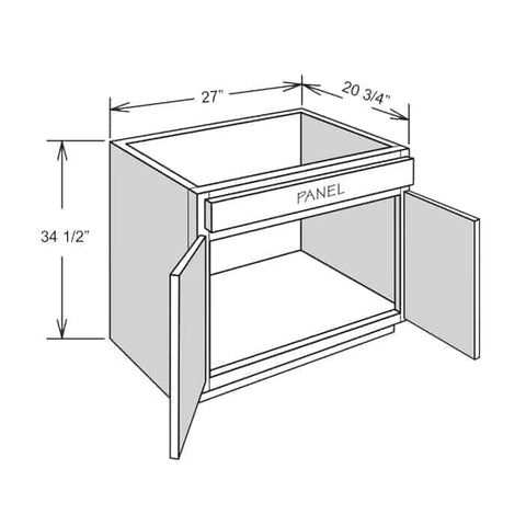 72" Vanity Combination 72-75 w/ Filler- On Trend | Picture Perfect Kitchen Designs