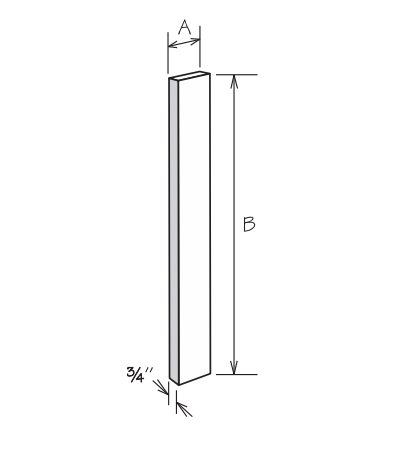3" x 30" Universal Filler - Picture Perfect Kitchen Designs