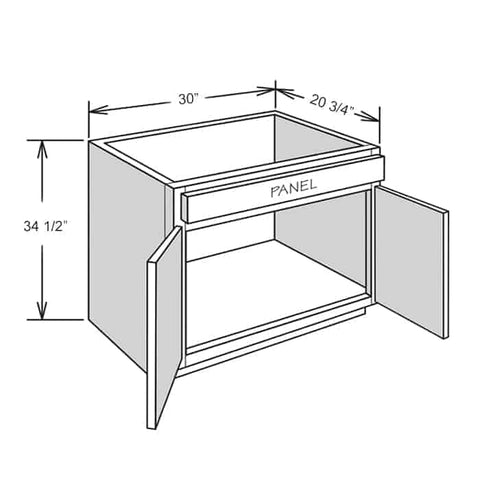 75" Vanity Combination 75-78 w/ Filler | Picture Perfect Kitchen Designs
