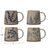 16 oz. Hand-Stamped Stoneware Mug w/ Botanicals, 4 Styles