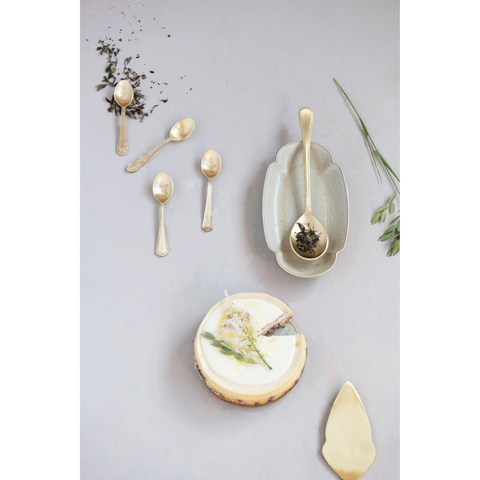 Brass Spoon in Printed Drawstring Bag | Picture Perfect Kitchen Designs
