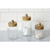 Ribbed Glass Canister Set / Set of 3